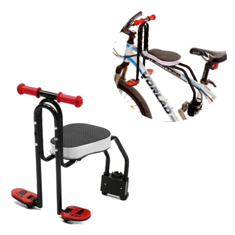 GENERICO - Silla Soporte Asiento Delantero Niños Porta Bebe Bicicleta