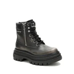 CAT - Botín Cuero Mujer Bolder Zip Gris