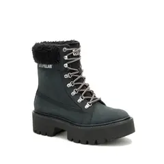 CAT - Botín Cuero Mujer Colorado Max Hiker Negro