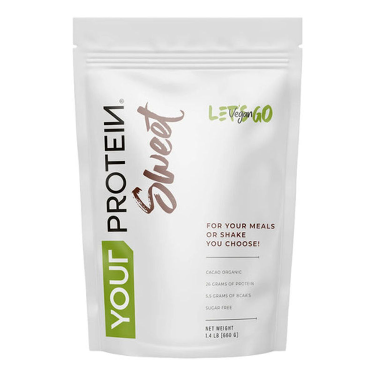 YOUR PROTEIN - Proteina Premium Lets Go Vegan 660 gr Your Protein / Chef Cacao