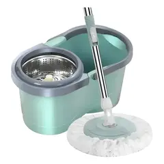 GENERICO - Mopa Trapeador Giratoria Balde Centrifuga Asa Rueda Agua