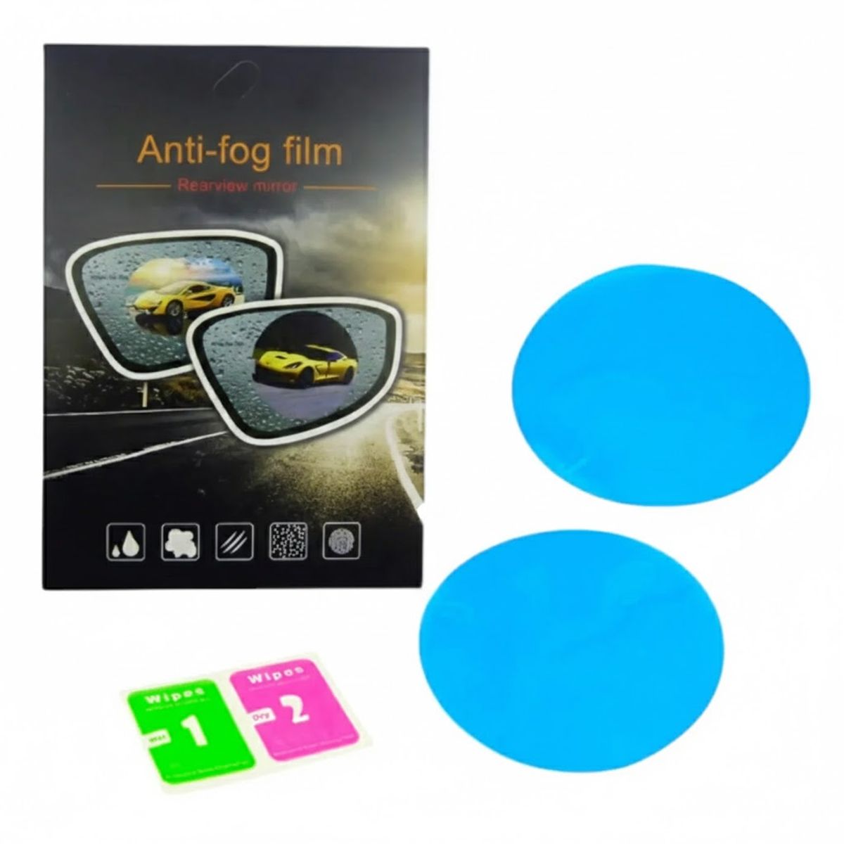 GENERICO - pack 2 Lamina Para Espejo Retrovisor Auto Anti Agua