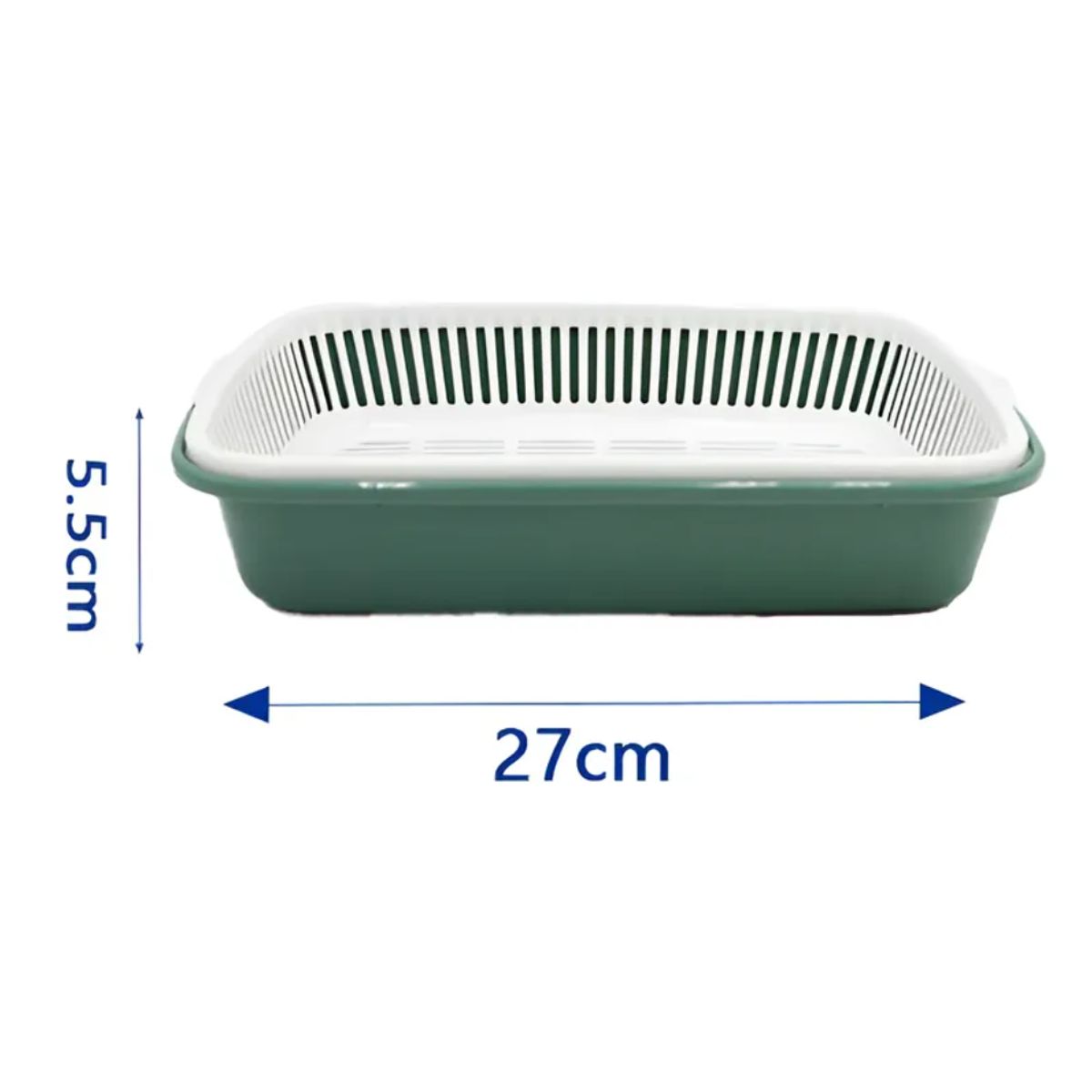 GENERICO - Colador Escurridor Rectangular Doble Capa Frutas Y Verduras