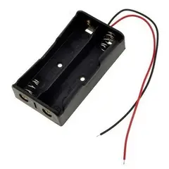 GEN - Caja Porta Pilas 2 Celdas Bateria 18650 Fuente Poder