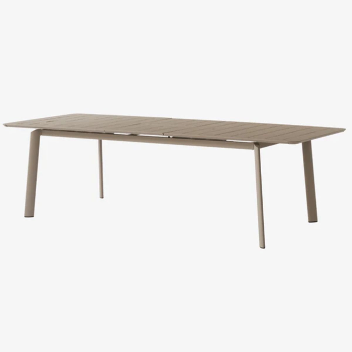DECORUGZ - Mesa Comedor de Terraza Extensible Aluminio Grande Beige