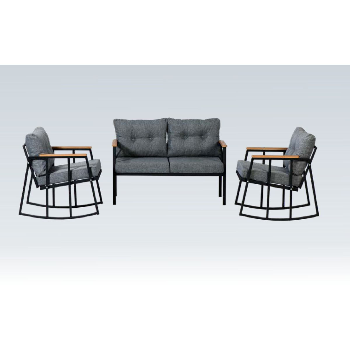 GENERICO - Juego de Living de Terraza Yakut Gris , 4 Personas