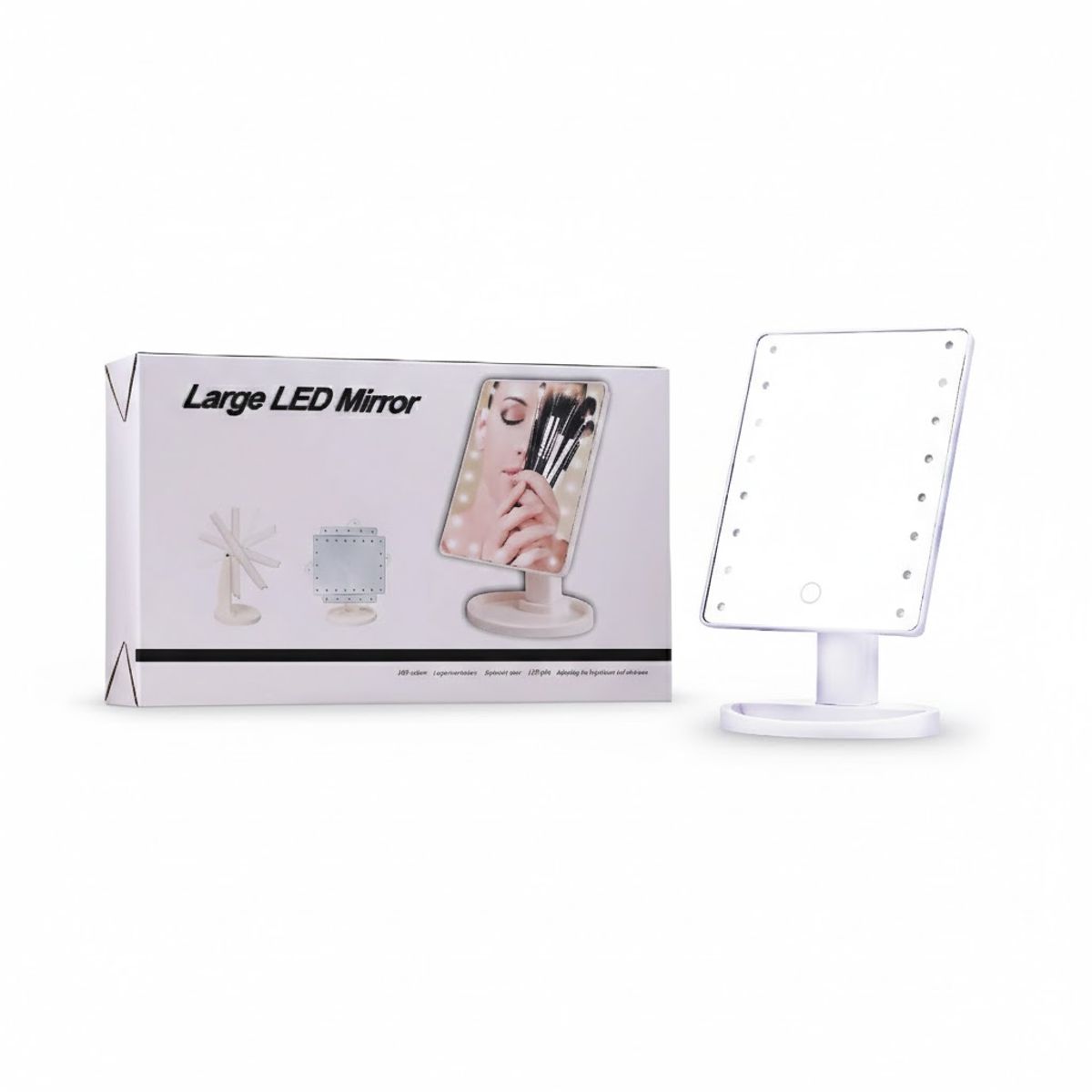 GENERICO - Espejo Cosmético Giratorio De maquillaje con Iluminación LED