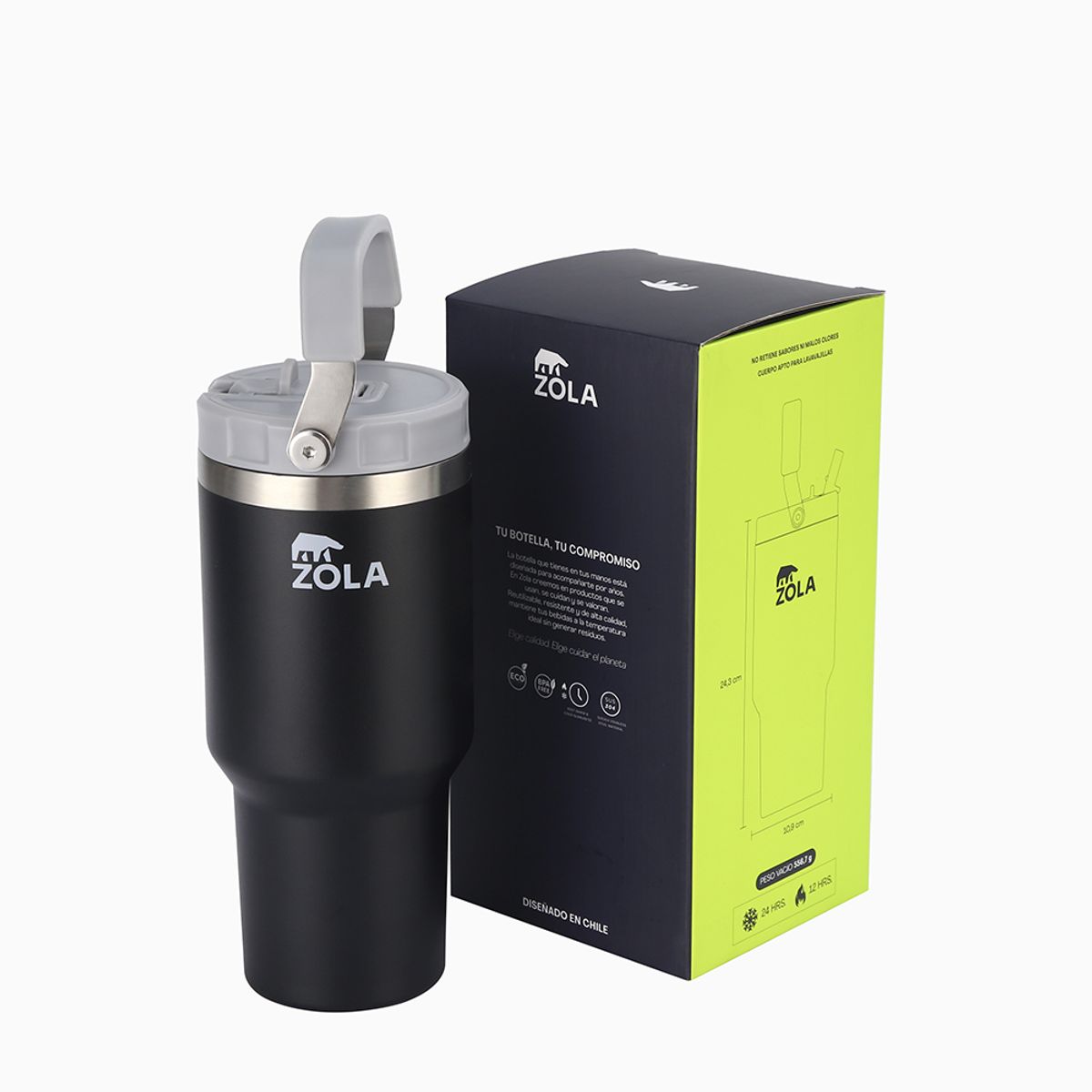 ZOLA OUTDOORS - Termo Botella Termica Mango Resistente Frio Calor 900ml Zola