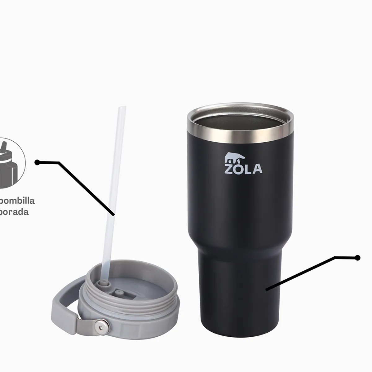 ZOLA OUTDOORS - Termo Botella Termica Mango Resistente Frio Calor 900ml Zola