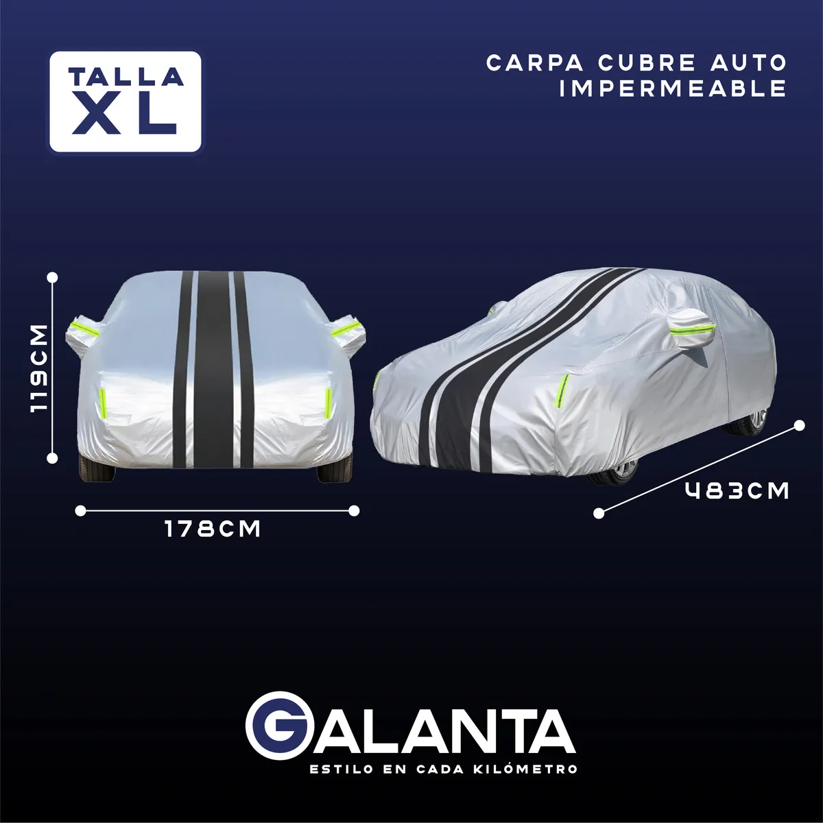 GALANTA - Carpa Cubre Auto Xl Galanta Funda Proteccion Uv Cubreautos Impermeable