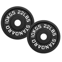 SCORE FIT - Par Discos IRON BLACK 10 Kg / 22 Lbs