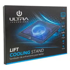 ULTRA - VENTILADOR NOTEBOOK METALICO 1 VENTILADOR / 2 USB Open box