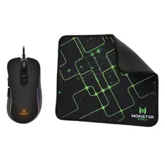 MONSTER GAMES - COMBO MONSTER MOUSE Multicolor + PADMOUSE 29MTGPA346 +29MTGM1042