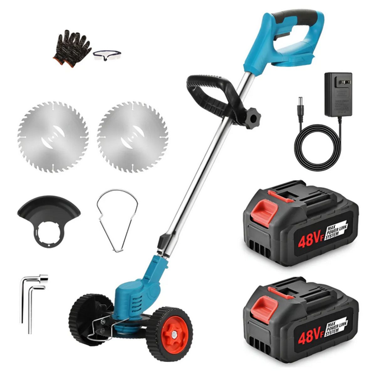 GENERICO - Podadora Eléctrica Cortadora Césped Inalámbrica + Accesorios