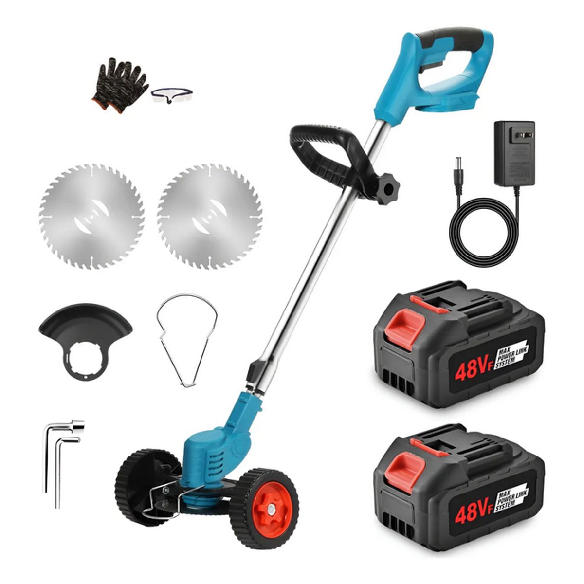 GENERICO - Podadora Eléctrica Cortadora Césped Inalámbrica + Accesorios