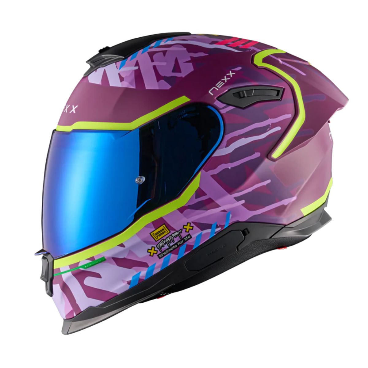 NEXX - Casco para moto Nexx Y100R URBANGRAM AUBERGINE_.