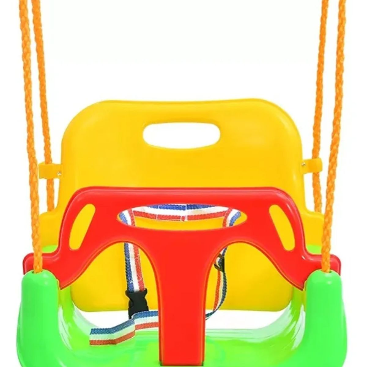 GENERICO - Columpio Infantil 3 en 1 Ajustable Portátil con Arnés y Cuerdas Verde