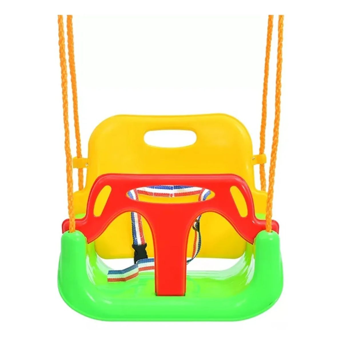 GENERICO - Columpio Infantil 3 en 1 Ajustable Portátil con Arnés y Cuerdas Verde