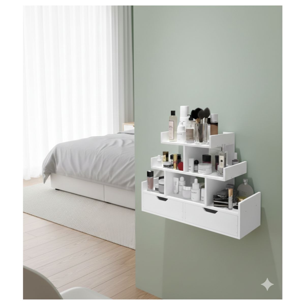 GENERICO - Organizador Flotante De Cosméticos Y Accesorios 3 Niveles