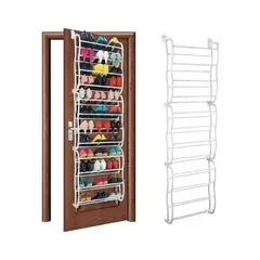 GENERICO - Zapatero Colgante 36 Pares Blanco Organizador De Zapatos Puerta Blanco