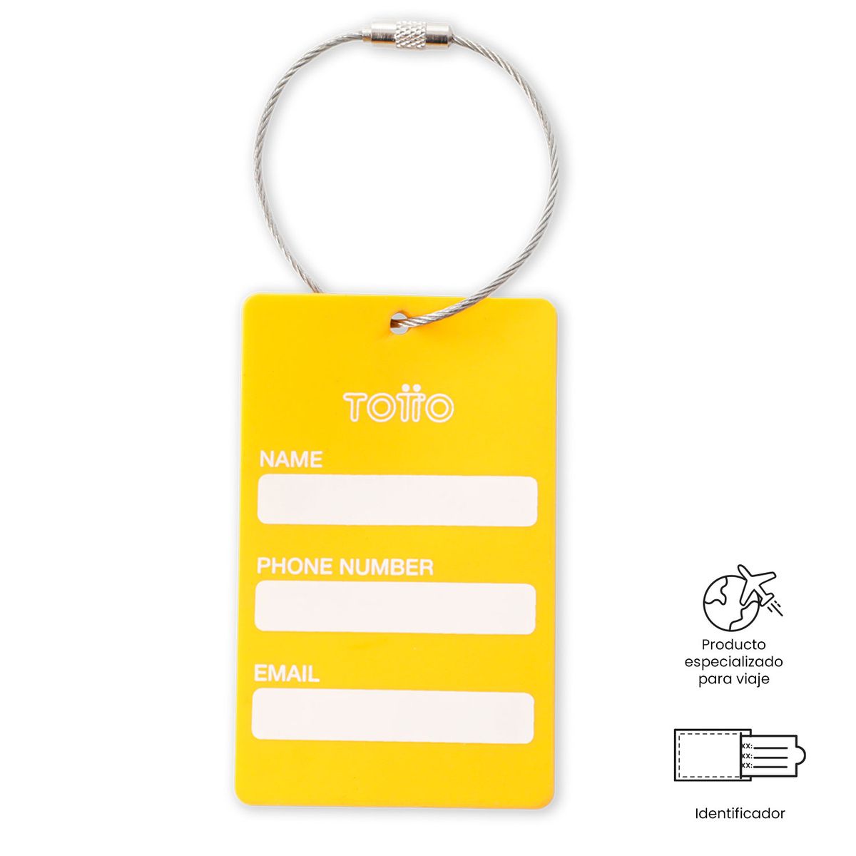 TOTTO - Identificador para Maleta de Viaje Real Madrid Amarillo