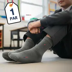 UTILISIMO - Calcetín Escolar Corto Bambú Gris Niña Niño Juvenil