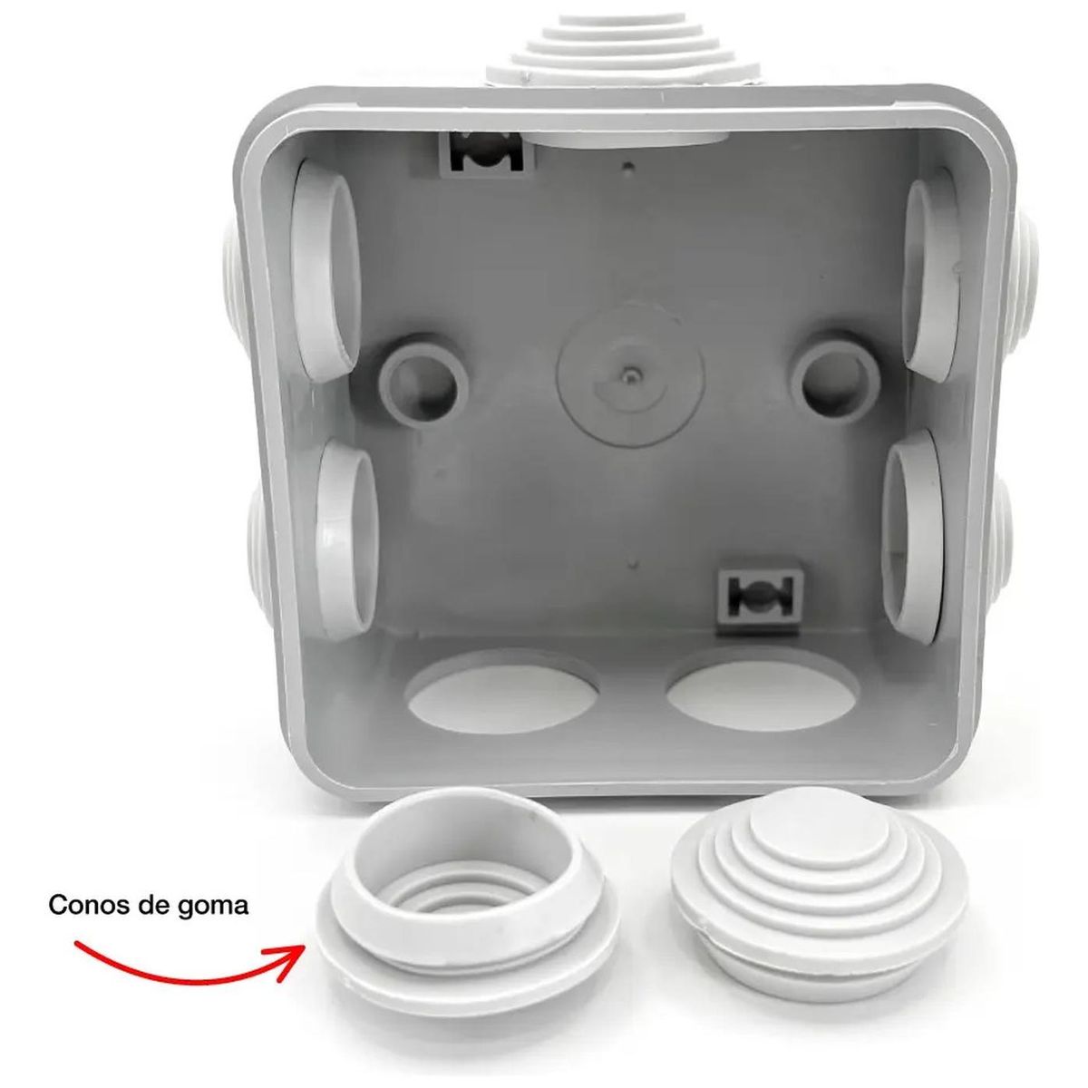 DRL - Pack 6 Caja Estanca Derivación Drl Ip40 80x80x50mm Conos Sec Gris