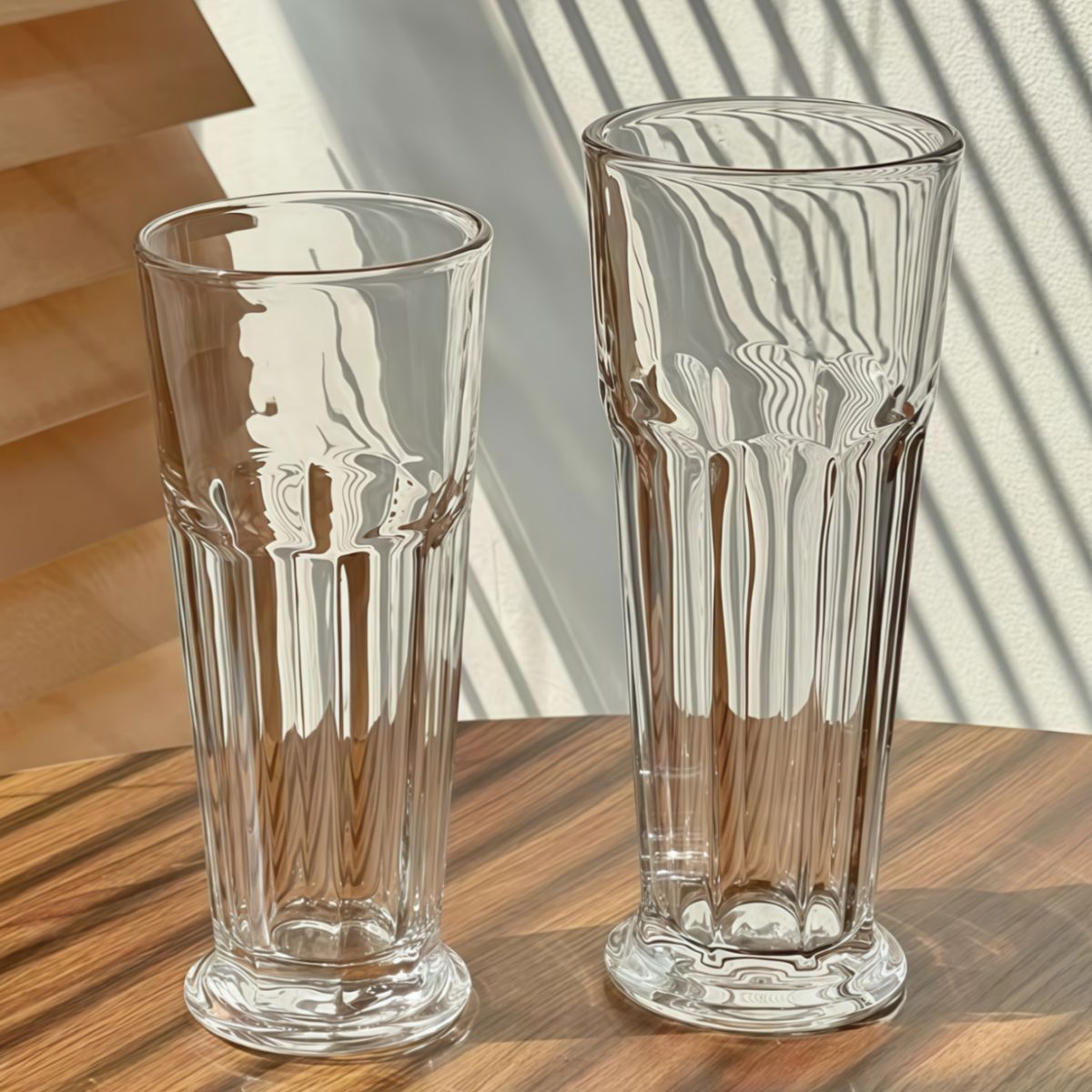 GENERICO - Set 6 Vasos 500cc Color Cristal Con Base