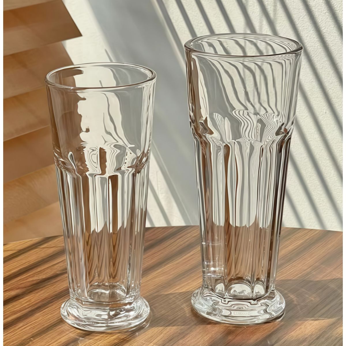 GENERICO - Set 6 Vasos 500cc Color Cristal Con Base