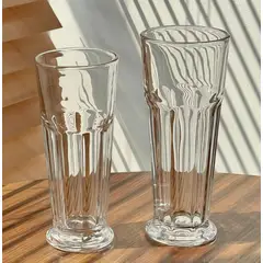GENERICO - Set 6 Vasos 500cc Color Cristal Con Base
