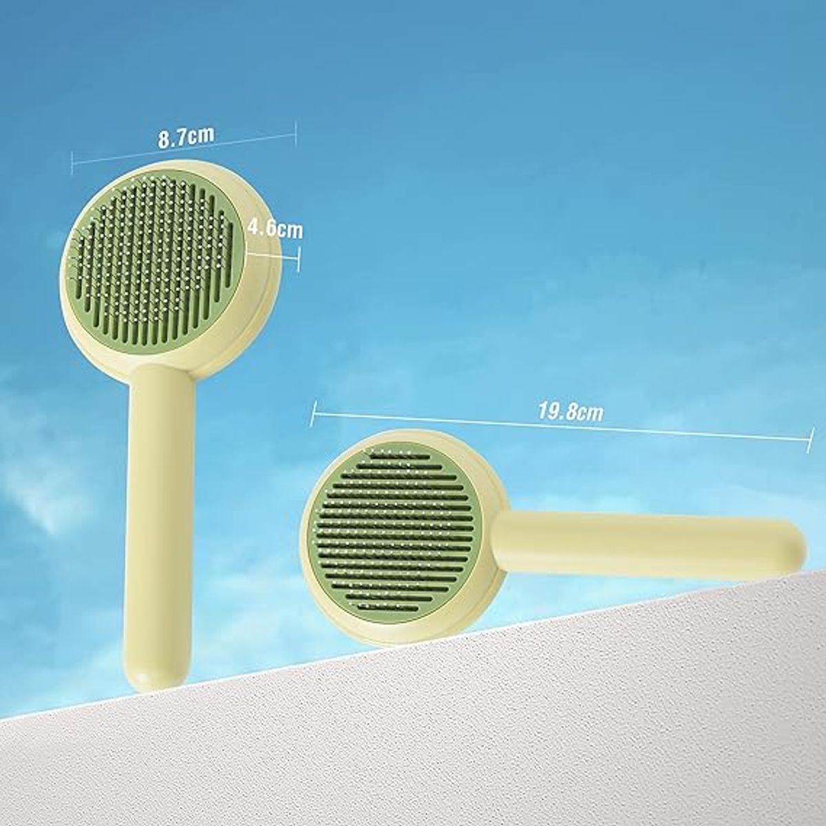 HOOPET - Cepillo Para Mascotas Con Botón De Limpieza
