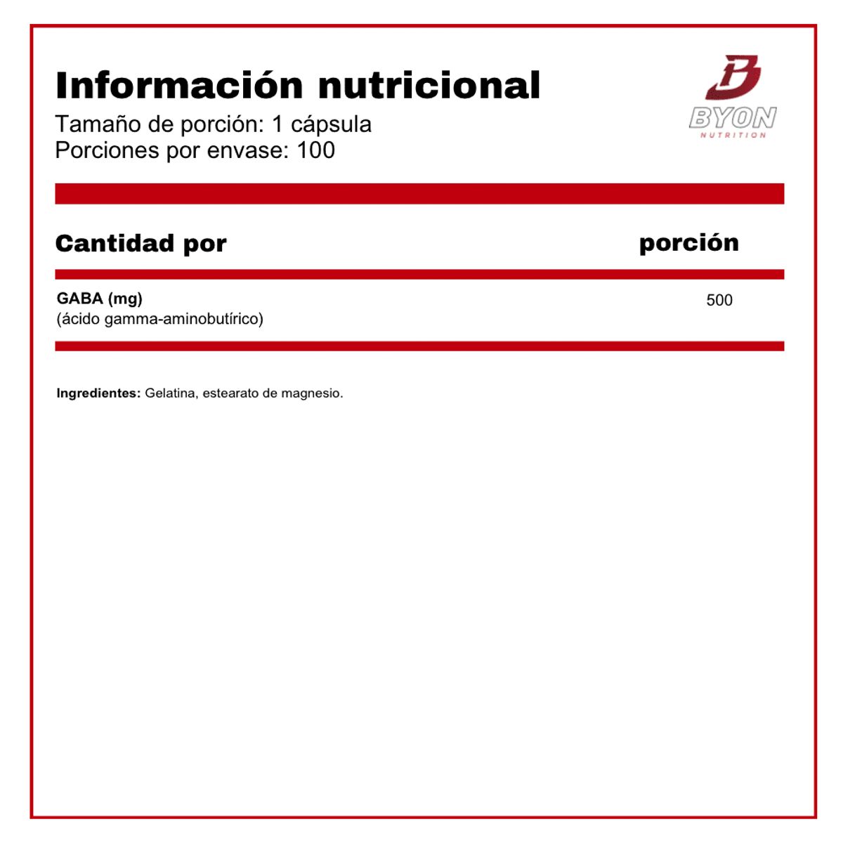 SWANSON - Gaba 500 mg 100 cápsulas Swanson