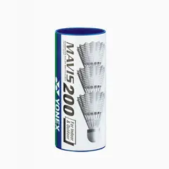 YONEX - PLUMILLA DE BADMINTON MAVIS 200B MEDIUM WHITE X3