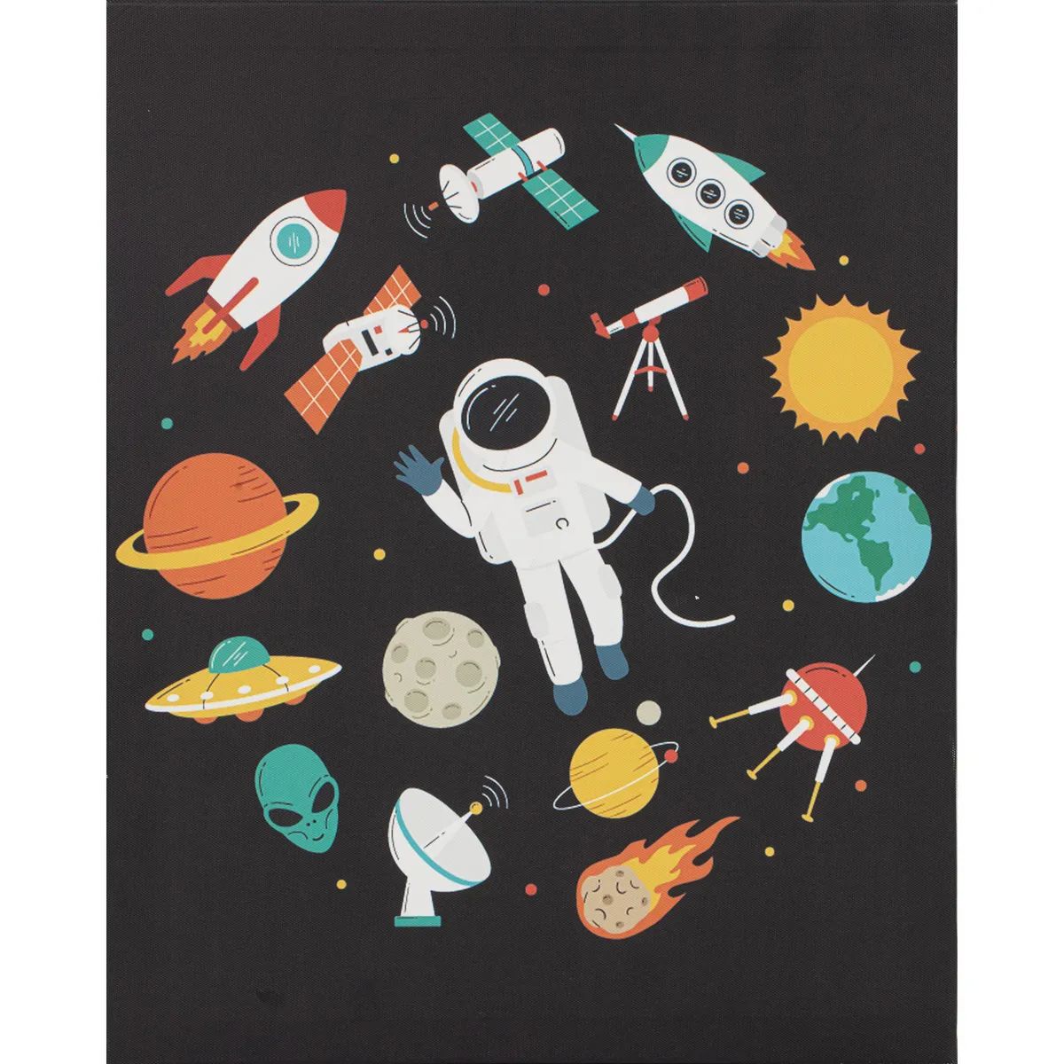 HERRERA MAISON - Set de 5 Canvas Decorativos Astronauta 40 X 50 CM
