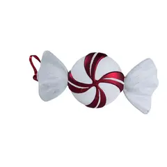 COREL - Candy Redondo Blanco Rojo 35cm Adorno Premium Decoración Navideña