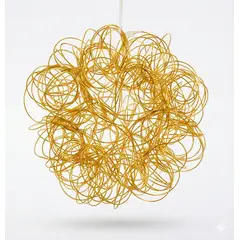COREL - Esfera de Alambre Navideña Dorada 20cm Diseño Geométrico Premium Hogar