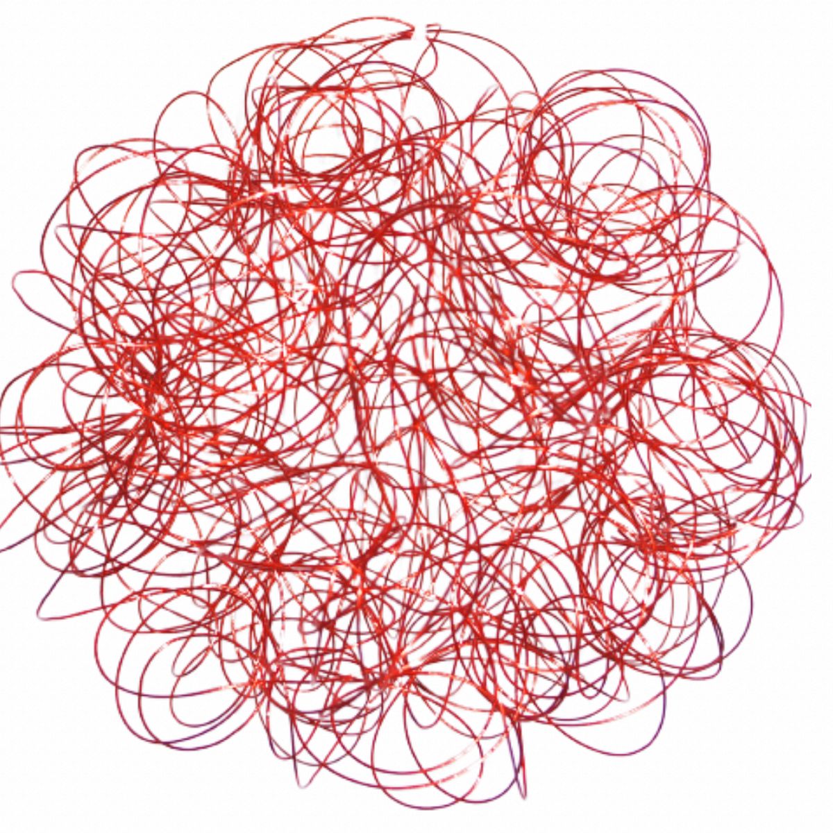 COREL - Esfera de Alambre Navideña Roja 20cm Diseño Geométrico Premium Hogar