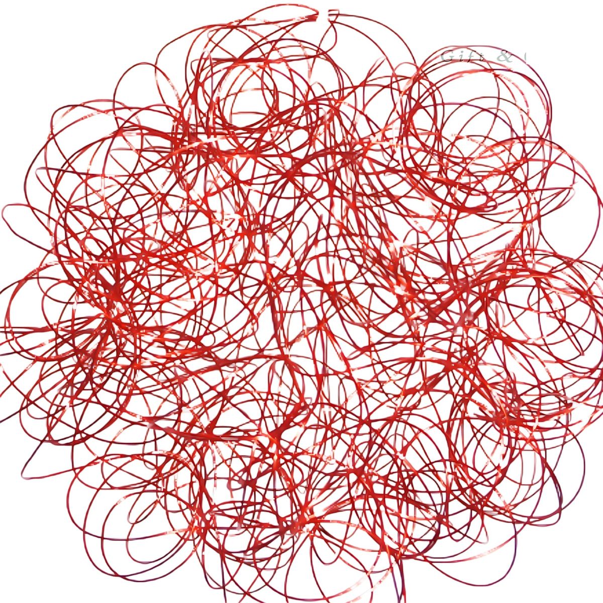 COREL - Esfera de Alambre Navideña Roja 20cm Diseño Geométrico Premium Hogar