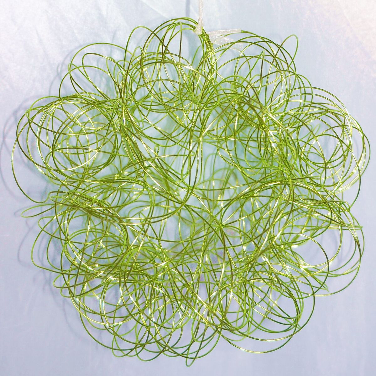 COREL - Esfera de Alambre Navideña Verde 20cm Diseño Geométrico Premium Hogar