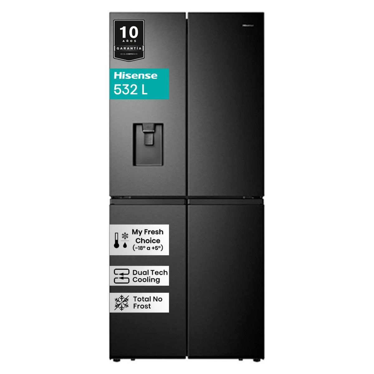 HISENSE - Refrigerador Side by Side 432 Litros No Frost RQ-56WCD Hisense