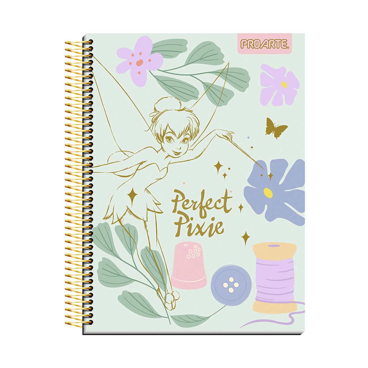 PROARTE - Cuaderno Tinkerbell Tapa Dura Carta 150hj 7mm Proarte Surtido
