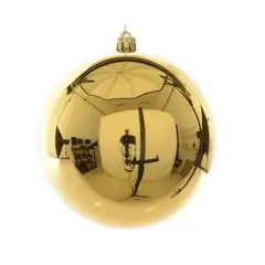 COREL - Esfera Navideña Monumental Dorada 40cm Brillo Espejo Premium Decoración