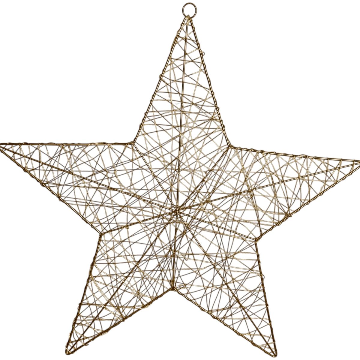COREL - Estrella de Alambre Dorada 40cm Diseño Escultural Premium Hogar