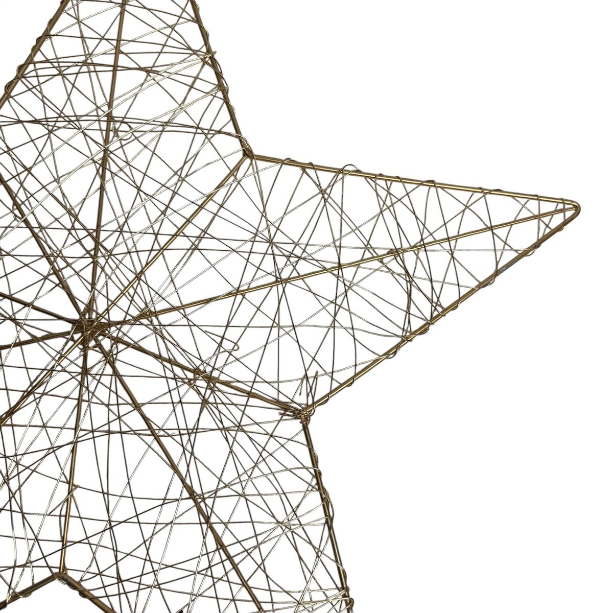 COREL - Estrella de Alambre Dorada 40cm Diseño Escultural Premium Hogar