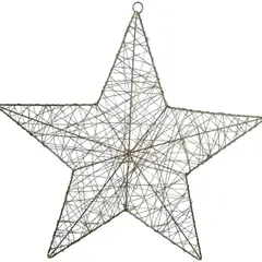 COREL - Estrella de Alambre Plateada 40cm Diseño Escultural Premium Hogar