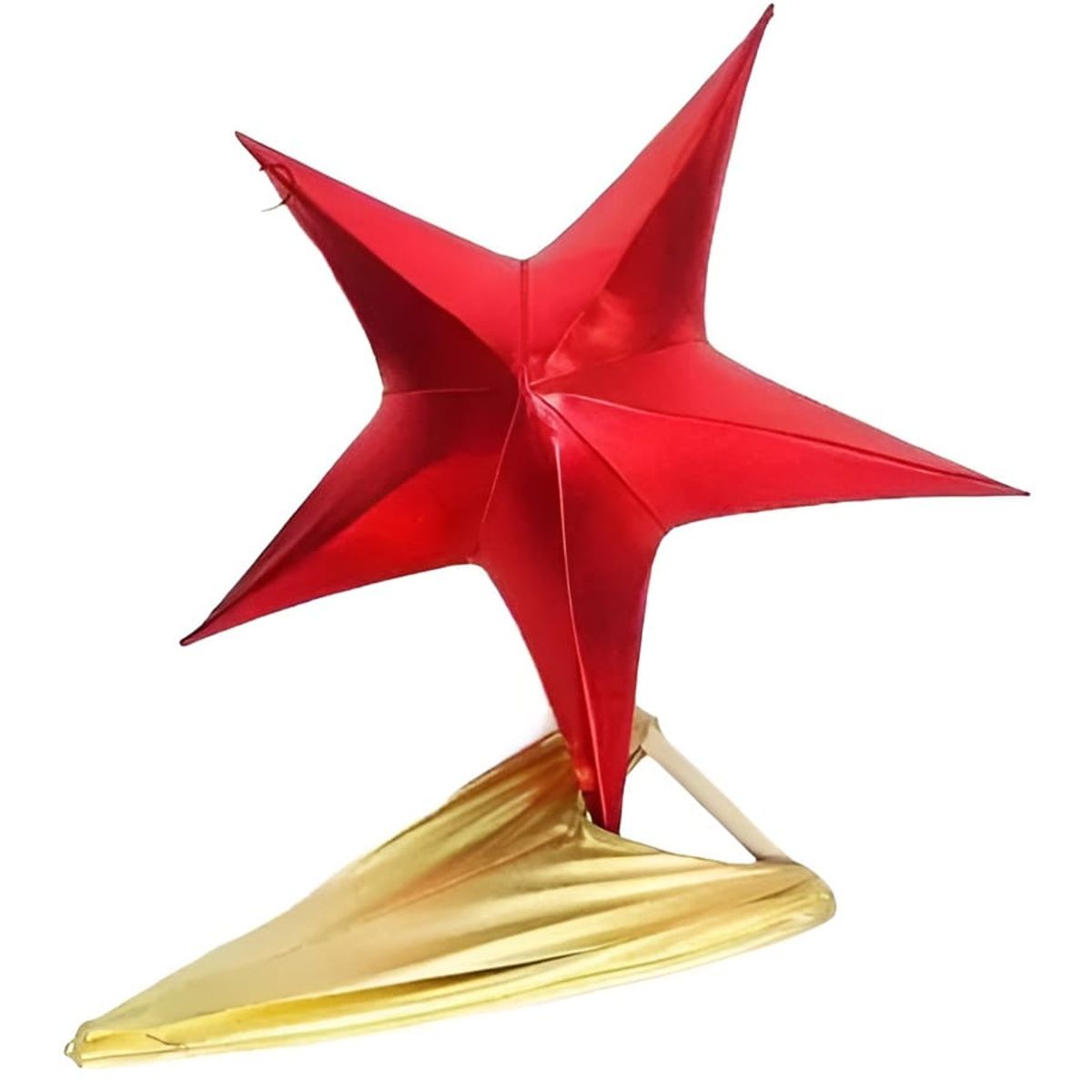 COREL - Estrella de Género Roja Metalizada 65cm Diseño Escultural Premium Hogar