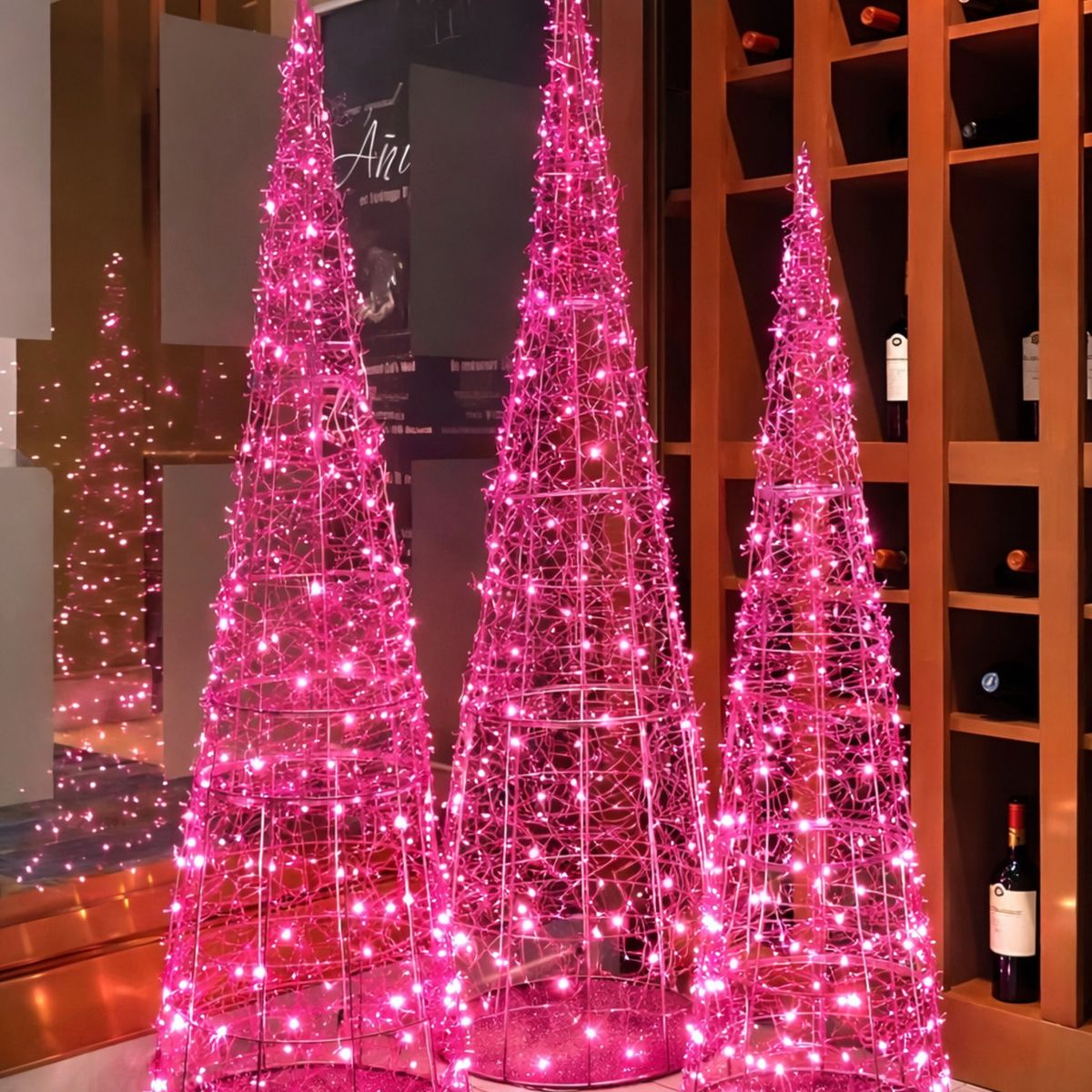 COREL - Pino Alambre Escultural Fucsia 160cm Estilo Moderno Premium Interior