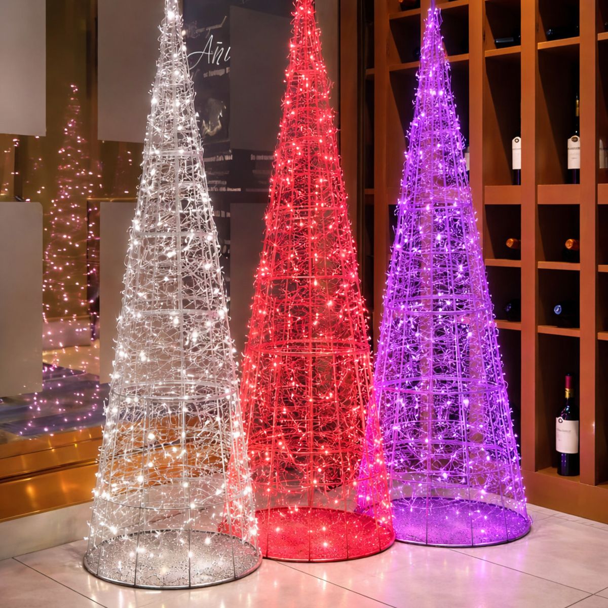 COREL - Pino LED Alambre Rojo Vanguardia 140cm Diseño Premium Interior