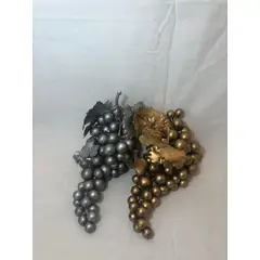 COREL - Uvas Navideñas Deluxe Dorada- Estilo Natural para Interiores y Vitrinas