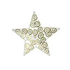 COREL - Estrella Navideña con Glitter 40cm dorada